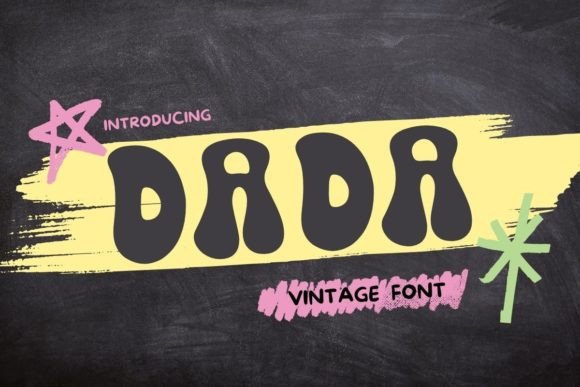 Dada: A Wavy Retro Display Font for Handmade Charm