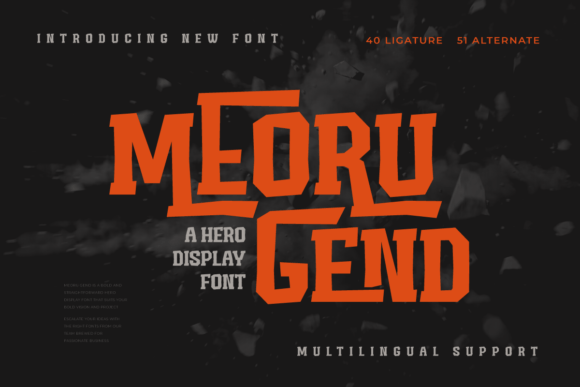 Meoru Gend: A Display Font That Gives Your Brand Superhero Energy