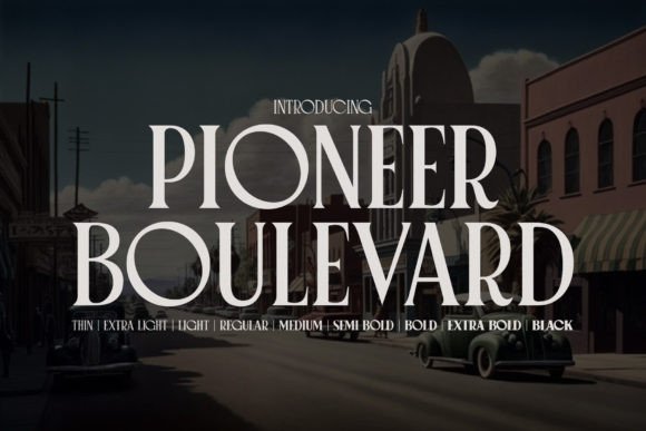Pioneer Boulevard: A Vintage Display Font for Digital Branding