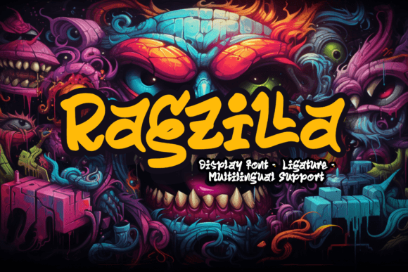 Ragzilla: A Bold Display Font That Grabs Attention Instantly