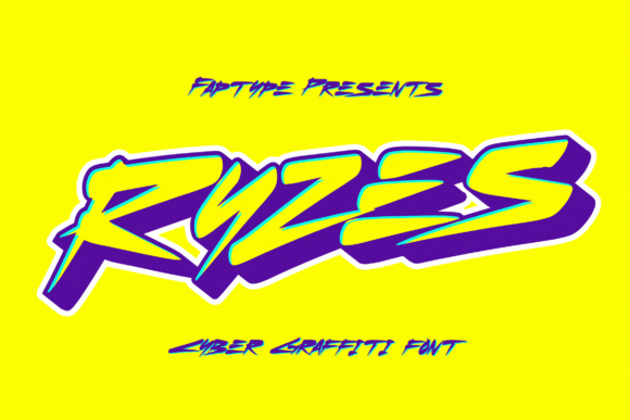 Ryzes: A Cyberpunk Display Font That Commands Attention