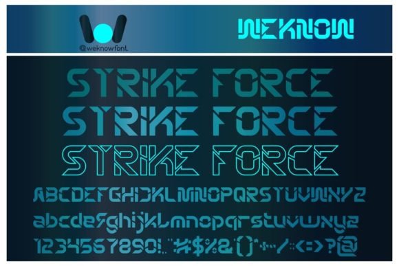 Strike Force: A Techno-Sci-Fi Display Font That Commands Attention