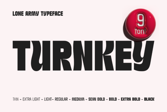 Turnkey Font: Playful, Psychedelic Display Type for Handmade Brands