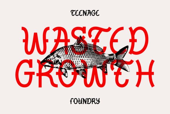 Wasted Growth: A Bold Display Font for Digital Brand Impact