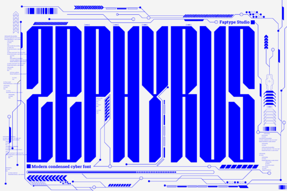 Zephyrus: A Condensed Cyber Typeface for Bold Brand Identities