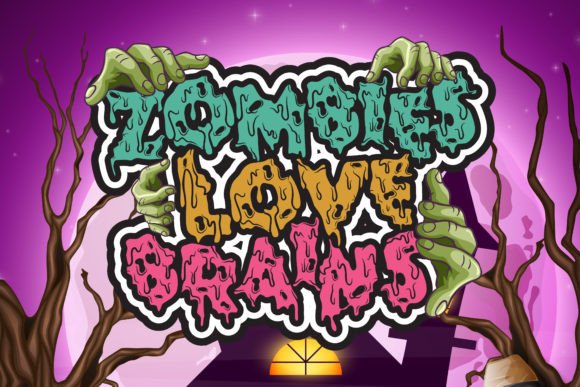 Zombies Love Brains: A Display Font with Bite and Charm